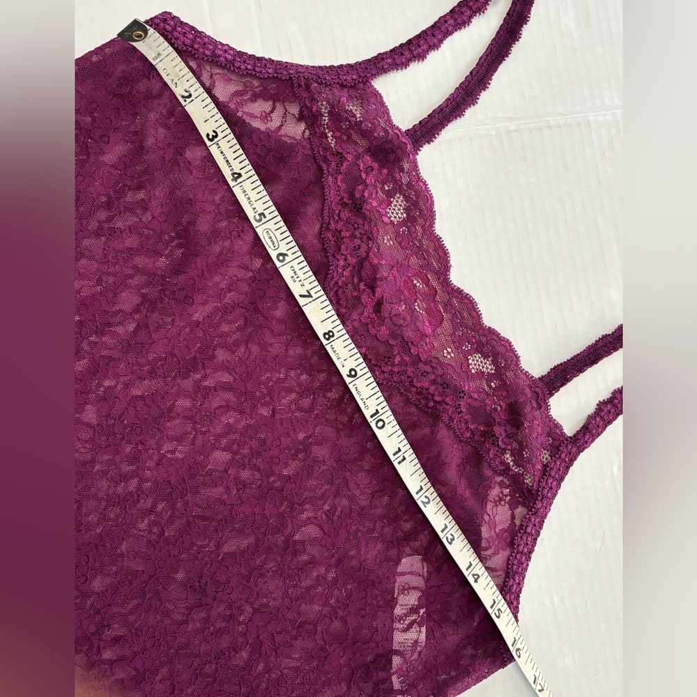 HANKY PANKY Burgundy Lace Chemise Size Medium - Picture 6 of 7